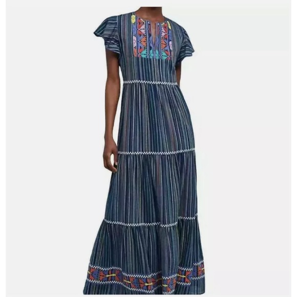 Anthropologie | Dresses | Nwt Anthropologie Laia Aida Embroidered Maxi Dress  Size Large | Poshmark